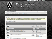 Tablet Screenshot of privateerpressforums.com